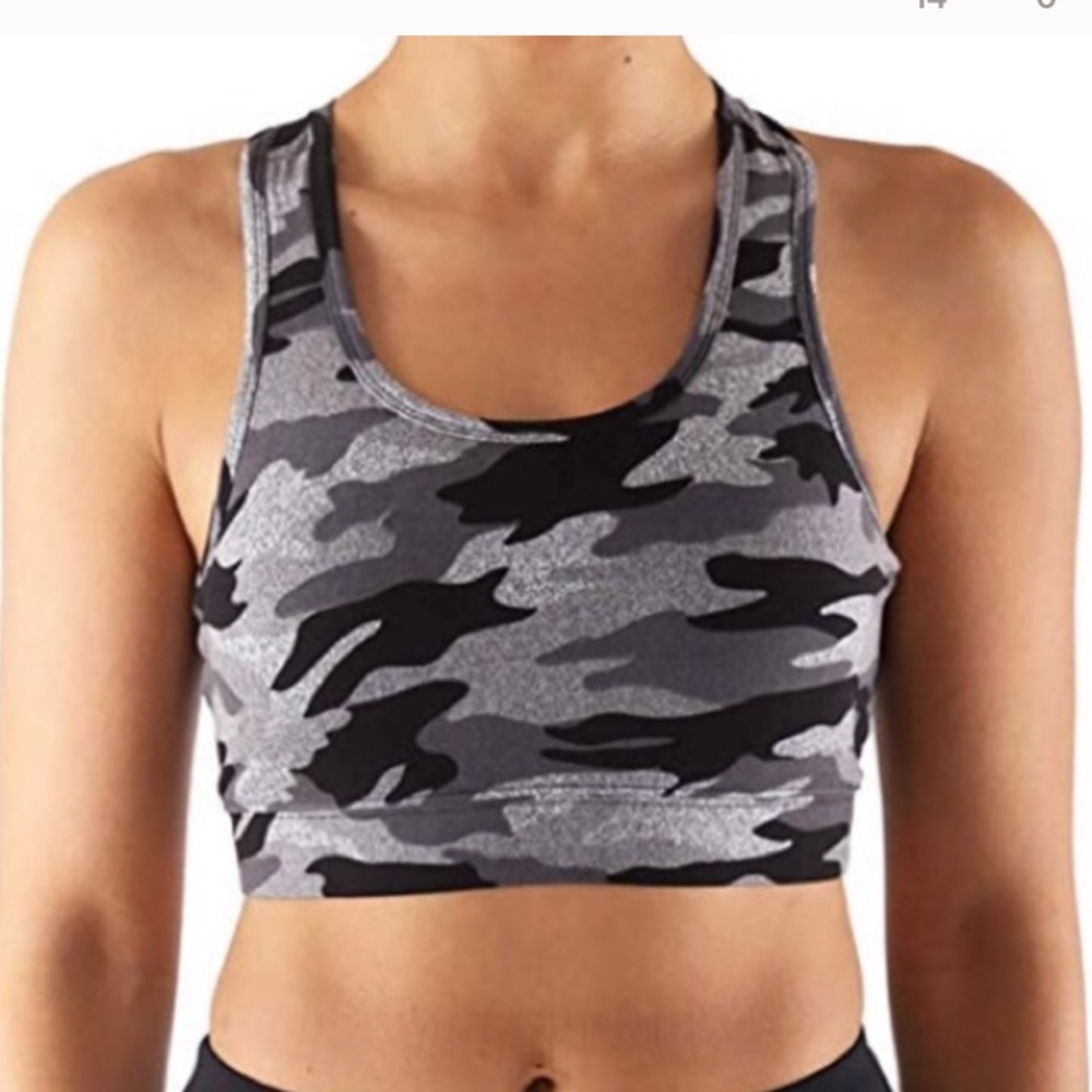 Camouflage black and gray sports b…